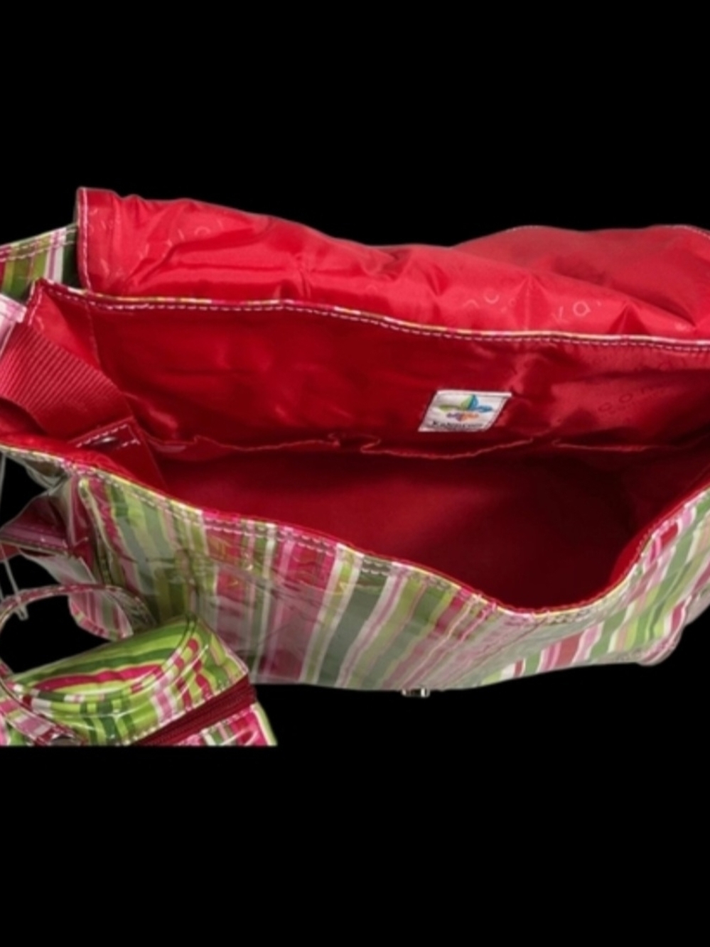 Kalencom Striped Pink & Green Baby Bag - Picture 9 of 10